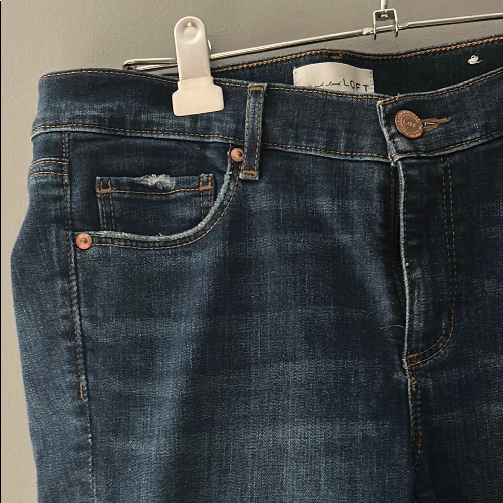 LOFT Blue Skinny Jeans with Sleek Fit - Picture 2 of 7